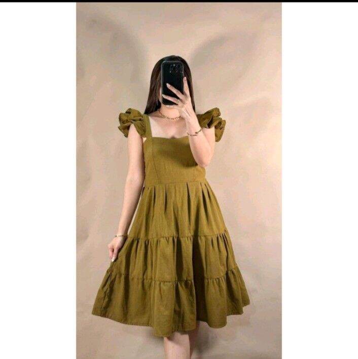 Cotton linen dress Elegant High Quality Lazada PH