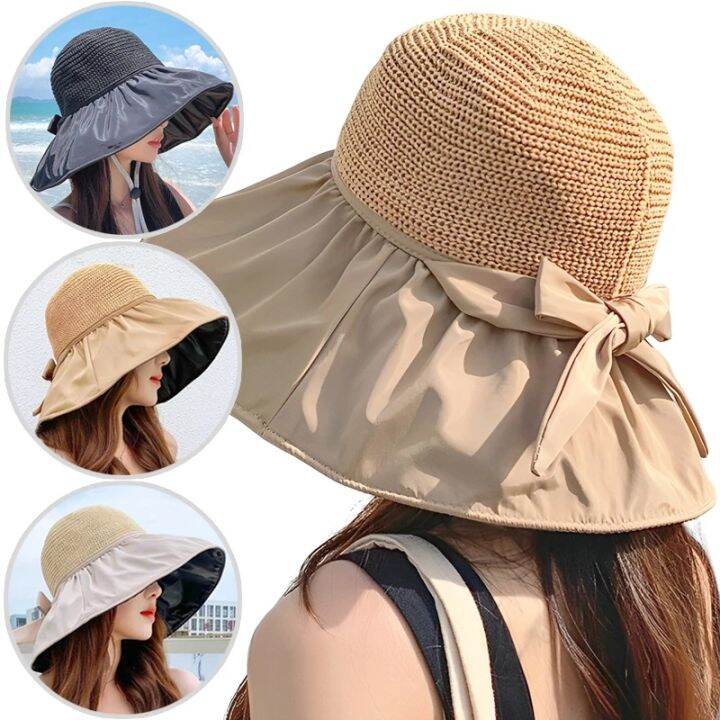 2023 Summer Women Bucket Hat Anti Uv Protection Sun Hats Outdoor