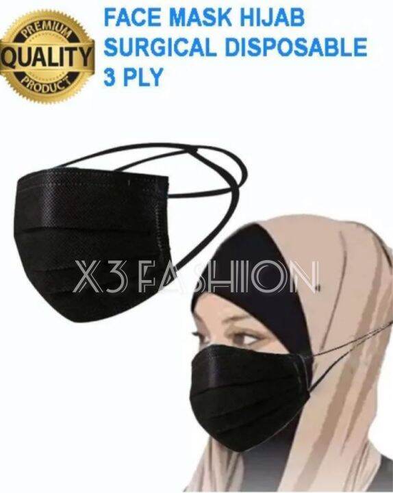 mask hitam hijab