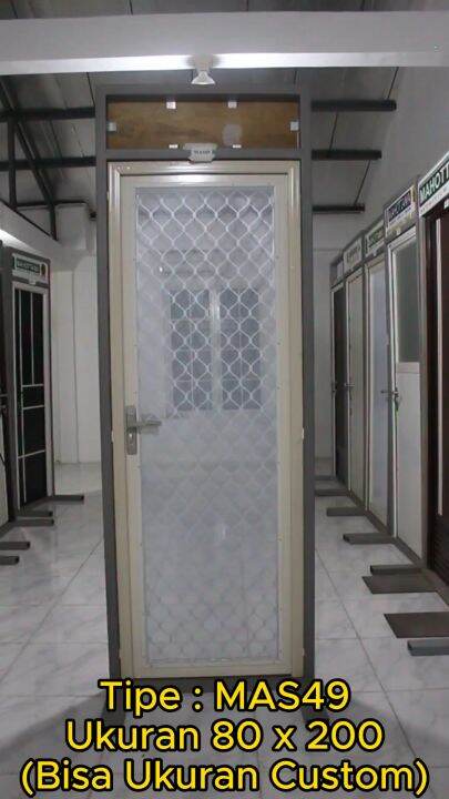Pintu Aluminium Rumah Utama Minimalis 80 x 200 Doors Modern Bisa Custom