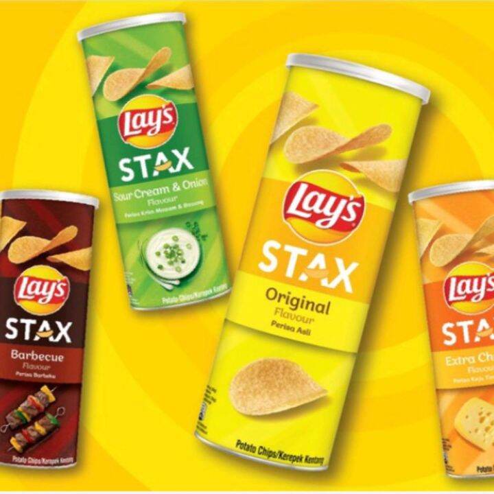 (EasyGoLuckyTrading) Lays MY Stax Potato Chips 135g (Original/ Extra ...