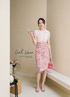 Sugarbird - Cecil Wave Skirt กระโปรงผ้าพิมพ์ลายทรงผูกไขว้