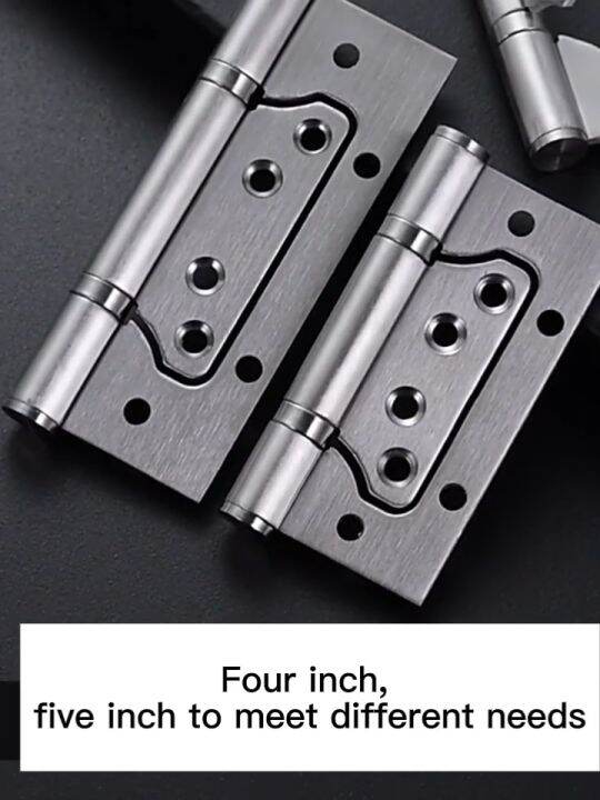 2pcs Stainless Steel Butterfly Door Hinges Heavy Bearing Bisagra Wooden