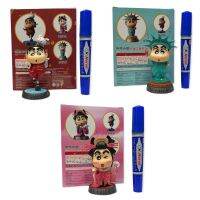 โมเดล Crayon Shin-chan ชินจัง ชุดกังฟู/กิโมโน/เทพีเสรีภาพ ขนาด9cm. มีกล่อง