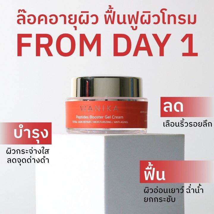 ของแท้-100-ค่ะ-wanika-peptides-booster-gel-cream-30-ml-ครีมล๊อคอายุผิว-เติมร่องริ้วรอย-ยกกระชับทันที-ผิวอ่อนเยาว์-กระจ่างใส-ป้องกันริ้วรอยก่อนวัย-สำหรับผิวเเพ้ง่าย-ผิวปกติ