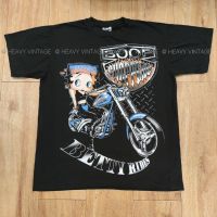 BETTY BOOP HARLEY DAVIDSON BOOTLEG เสื้อลายการ์ตูน ฮาร์เลย์ เบ็ตตี้ งานแท้