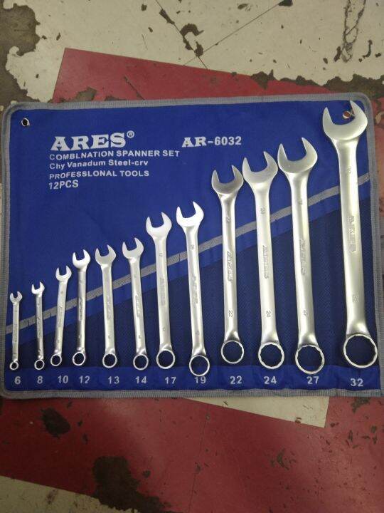 Original ARES 12pcs Combination wrench set 6mm to 32mm Lazada PH