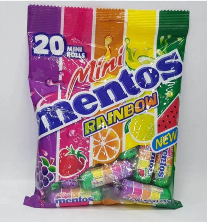 Mentos Mini Rolls Rainbow 200G | Lazada PH