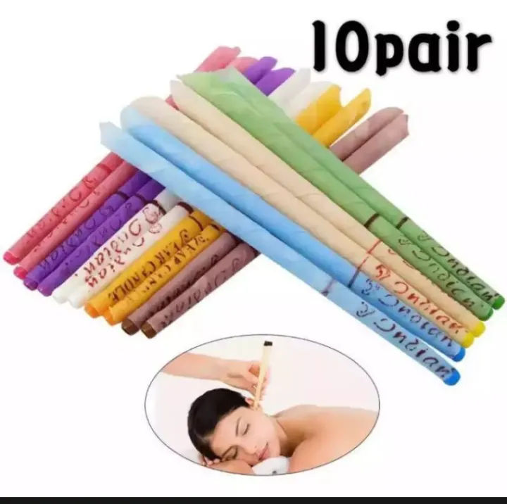 20pcs/10pairs Assorted Natural Coning Beewax Ear Candle Ear Wax Removal