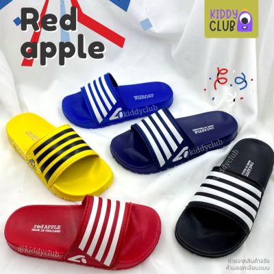 [2613-1] รองเท้าแตะแบบสวม เด็กผู้ชาย RED APPLE ลายทาง ของแท้ รองเท้าเด็ก แตะแฟชั่น (พร้อมส่ง มีปลายทาง)