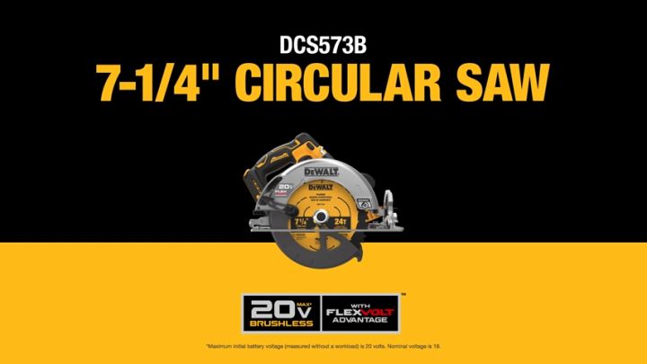 DeWalt DCS573N -KR Brushless Cordless 7-1/4" Circular Saw with FLEXVOLT  Advantage 20V MAX Li-ion Battery and Charger are sold Separately  CRDLSSAW DWT20V DCS573 [GIGATOOLS] Lazada PH