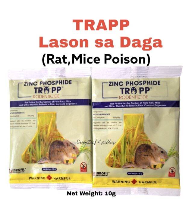 TRAPP/RATOL/ RATX/ZINC PHOSPHIDE RODENTICIDE(Rat Poison)10g Lazada PH