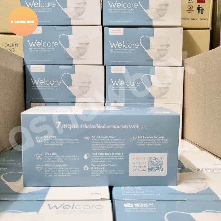 welcare-หน้ากากอนามัยทางการแพทย์-3-ชั้น-level-1-50-ชิ้น