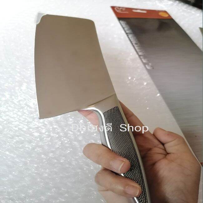 rhino-แท้-มีดสับหมู-มีดสับไก่-มีดสับปลา-ใบมีด-6-5นิ้ว-สแตนเลสไร้สนิม-ด้ามจับถนัดมือ-แข็งแรง-คมดี-ใช้ดี-คุ้ม