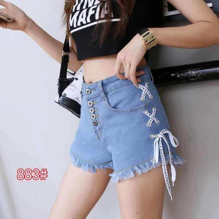 stretchable denim shorts