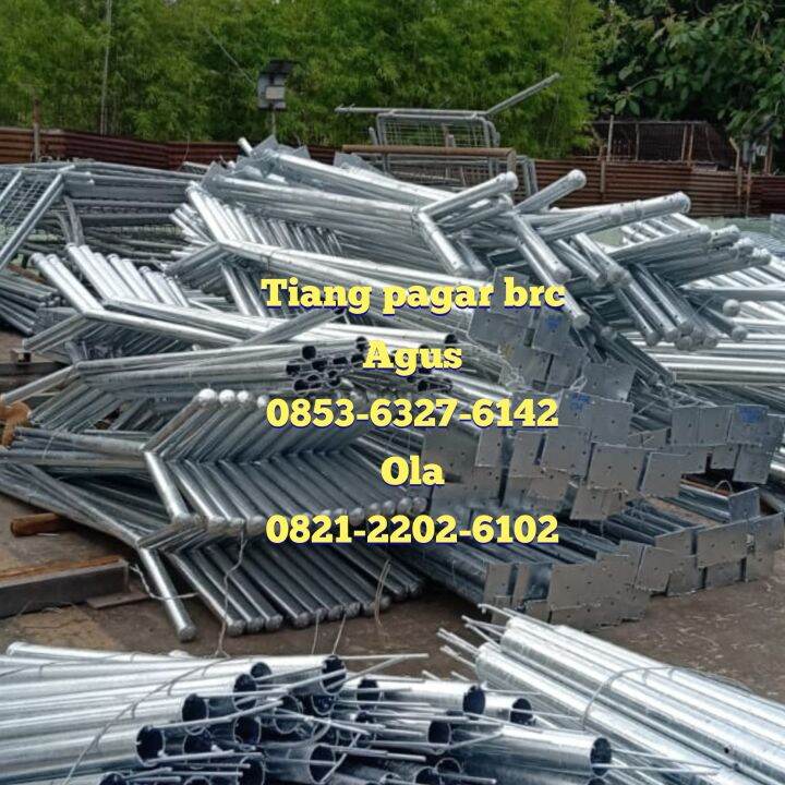 Tiang Pagar Brc Tinggi 150 Cm X Dia 1.5 Inchi Electro Platting Galvanis ...