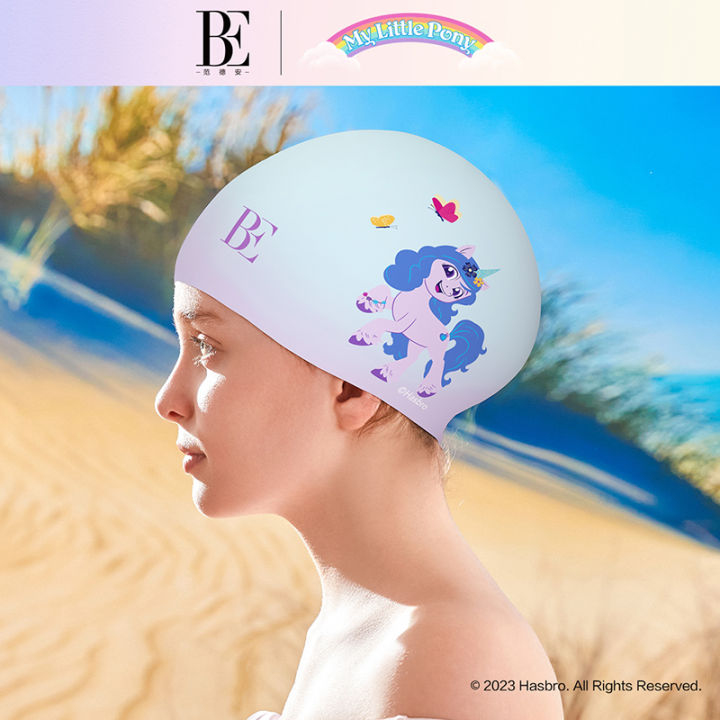 be-หมวกว่ายน้ำซิลิโคนไล่ระดับกันลื่นกันหลุดสำหรับเด็กสินค้าใหม่2023ยี่ห้อ-vandan-little-pony-baoli