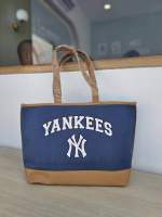 ✴️แท้ ?% MLB Varsity Basic Canvas L-Tote Bag NEW YORK YANKEES