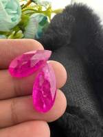 Pink Ruby 20x9 drop 22 carats  2 pieces Pair