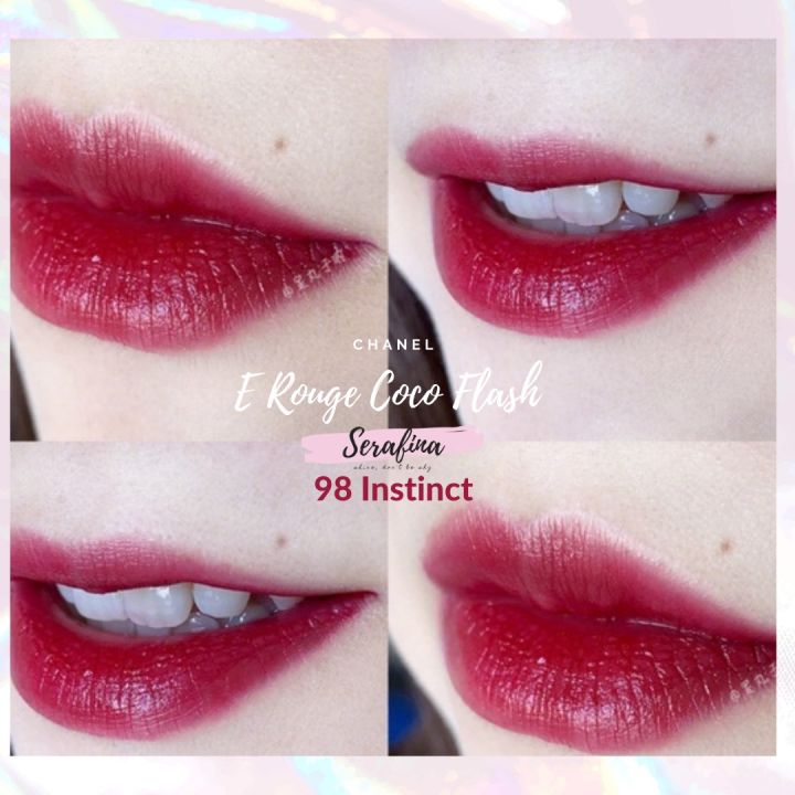 98 Instinct - Đỏ hồng thẫm - Son CHANEL ROUGE COCO FLASH dưỡng môi căng  bóng, lên màu chuẩn 3g fullbox 