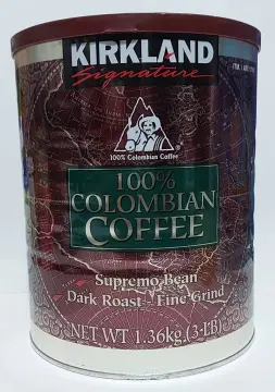 Kirkland Signature 100% Colombian Ground Coffee, Dark, 3 lbs