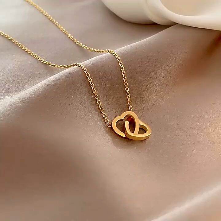 Pure 18k Saudi Gold Pawnable Legit Necklace Heartshaped Luxury Fashion