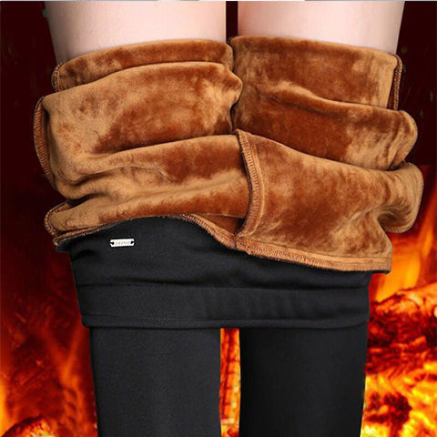 Large Size Lamb Fleece Leggings Female Autumn Winter High Waist Fat Mm Plus  Fleece Thick Tight Outer Wear Thermal Pants