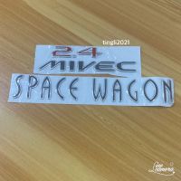 โลโก้*2.4 MIVEC+SPACE WAGON งานเรซิ่น ติดท้าย มิตซูบิชิ ราคาต่อชุด 2 ชิ้น