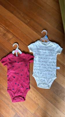 Carters baby rompers breathable super comfortable and chic set of 2 rompers unisex