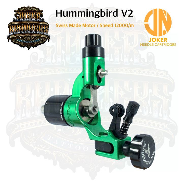 เครื่องสัก HUMMINGBIRD V2 สีเขียว สินค้าพร้อมส่ง!