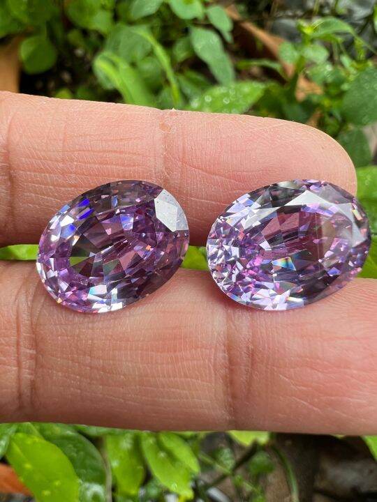 ลาเวนเดอร์-lavender-ม่วง-brilliant-เพชรรัสเซีย-รูปไข่-8x6-มม-4-เม็ด-พลอย-cubic-zirconia-cz-round-shape-8x6-mm-2pcs