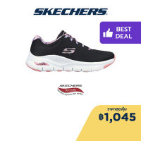 Skechers สเก็ตเชอร์ส รองเท้าผู้หญิง รองเท้าผ้าใบ Women Sport Arch Fit First Blossom Shoes - 149773-BKMT Air-Cooled, Engineered Mesh, Machine Washable, Vegan