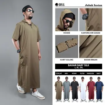 Jual Gamis Pria Lengan Pendek Hoodie Terbaru - Oct 2023 | Lazada