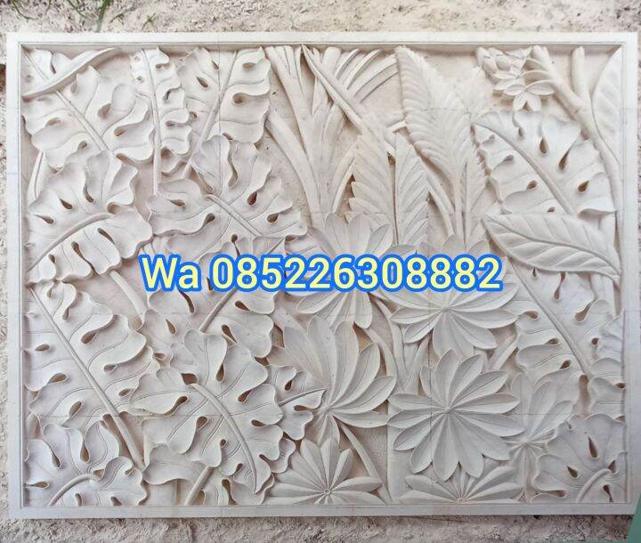 Relief Ukir Batu Paras Jogja Motif Tumbuhan Lazada Indonesia