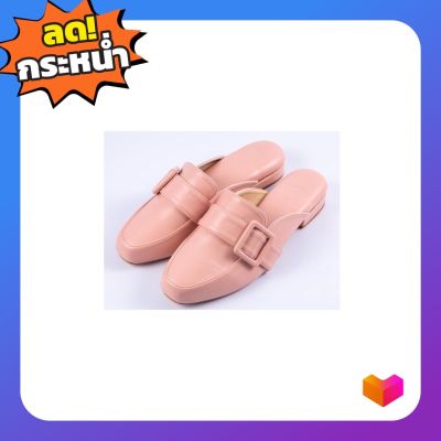 Sincera Brand (Premium Soft Shoes)รองเท้าเปิดส้น สีชมพู Pink Nude ส้นสูง 1 นิ้ว หนังนุ่ม ใส่สบาย ไม่กัดเท้า