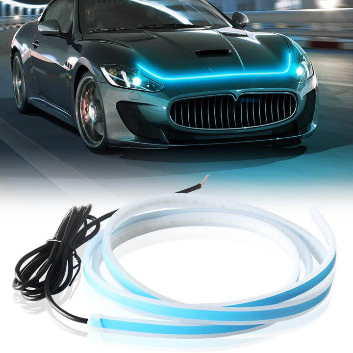 Car Hood Decorative Ambient LED Light Strip With Start Scan Turn ...