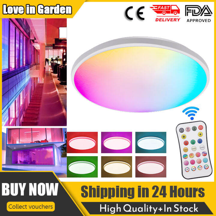 Led colour changing ceiling store light with remote control