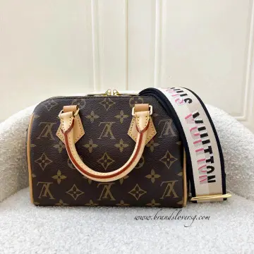 Dark Brown Replacement Leather Bag Straps for LV Speedy 20 25 30