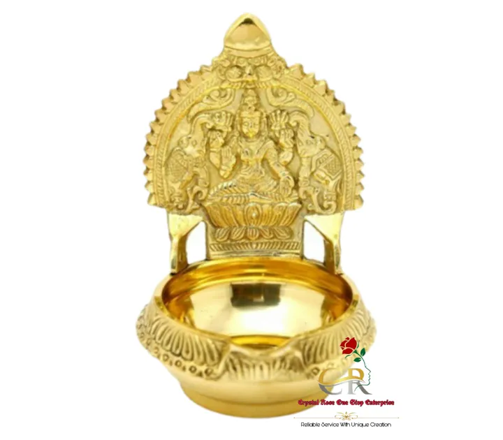 Buy JDS Puja Articles Sai Baba Maha kubera Diya/vilakku (Big Size) - Sai Baba and Kubera Brass lamp (Golden) Online at Low Prices in India
