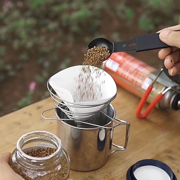 WINMAX Outdoor Camping Coffee Filter เครื่องชงกาแฟสแตนเลส Inverted Cone