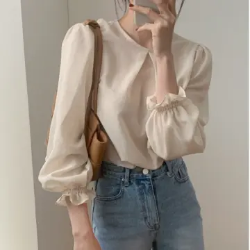 2020 Spring Chiffon Transparent Shirt Women's Long Sleeve See