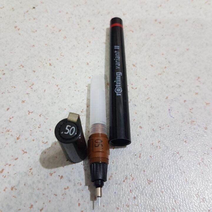 Rotring Variant II Isograph 0.5 rapido jerman pulpen gambar teknik NOS