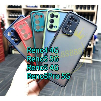 Reno5 ✨พร้​อมส่งในไทย✨เคสขอบนิ่มหลังแข็งขุ่นคลุมกล้อง For Oppo Reno5 5G / Reno5 4G / Reno5Pro / Reno 5 Pro / Reno4 / Reno4 4G