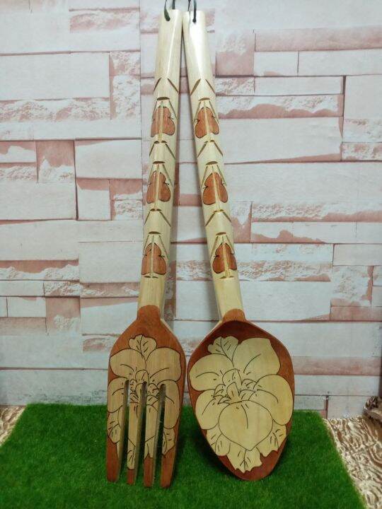 Wooden Spoon and Fork/ Home Decoration/ Wall Decoration/ Display