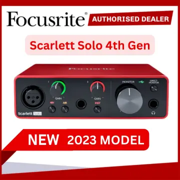 Focusrite Scarlett Solo 4th Gen 2x2 USB Audio Interface, 4th Generation