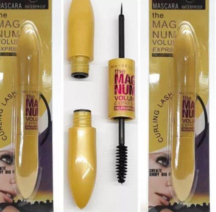 SEMOGALARISS02 MASCARA & EYELINER MAGNUM MAYBELLINE 2in1 WATERPROOF
