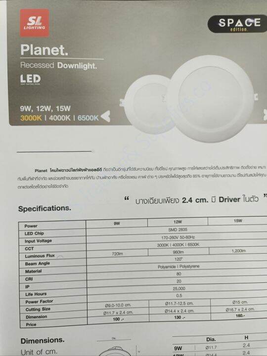 ดาวน์ไลท์-9w-12w-15w-panel-led-planet-recessed-downlight