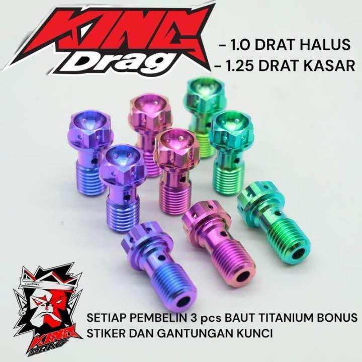 Baut Kingdrag King Drag Banjo Titanium Bolts Gr Banjo Selang Rem