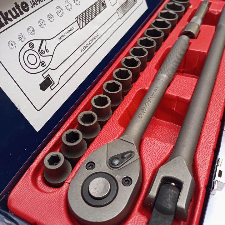 makute 17pcs socket set Japan made 8mm to 24mm Lazada PH