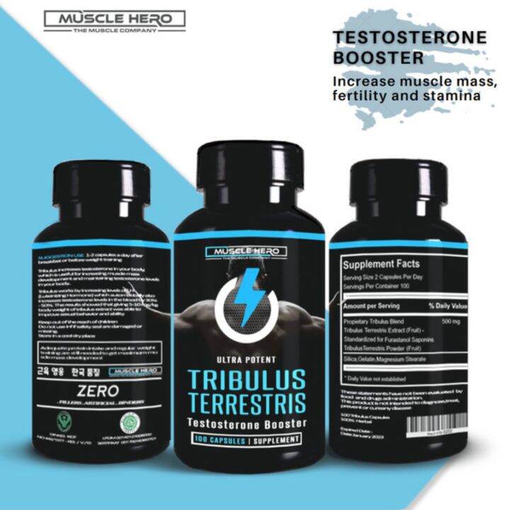 [BISA COD] Tribulus Terrestris Testosterone Booster Ultra Potent Untuk Otot Badan Fitnes Gym 100